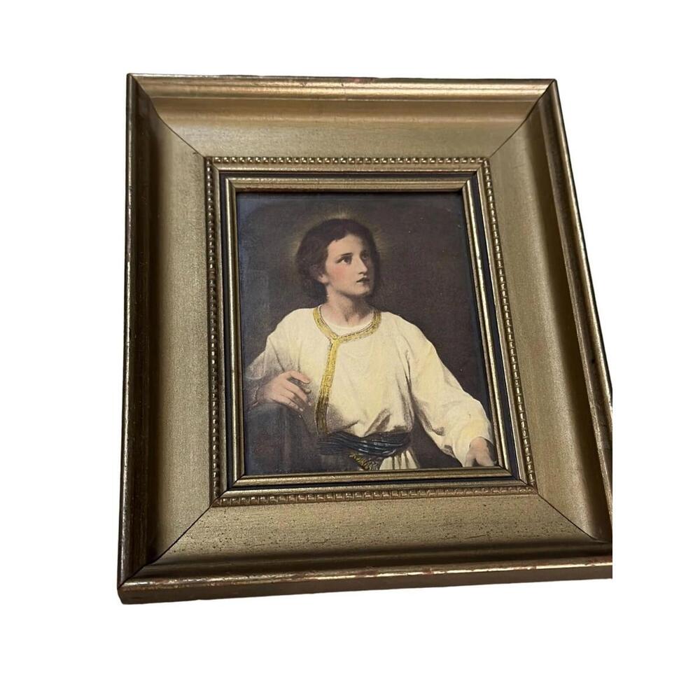 Vintage Heinrich Hofmann Christ in the Temple Antique Wall Art Frame 7"x 6.5"